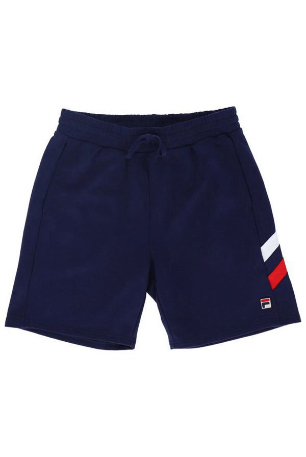 Fila Alley Double Stripe Men's Shorts - Navy,NZ 508-16093